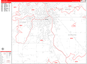 St. Cloud  Wall Map Red Line Style
